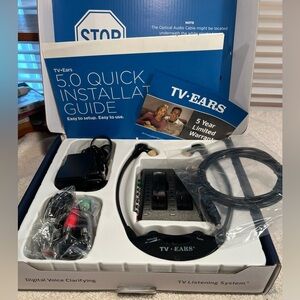 TV Ears 5.0 Digital Wireless TV Headset System Voice Clarifying Hearing Impaired
